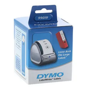 Dymo papierové štítky 190mm x 59mm, biele, na široké poradače, 110 ks, 99019, S0722480 99019