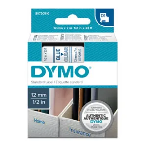 Dymo D1 45011, S0720510, 12mm x 7m modrá tlač / priehľadný podklad, originálna páska