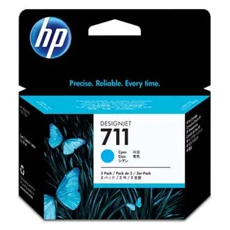 HP 711 CZ134A 3ks azúrová (cyan) originálna cartridge