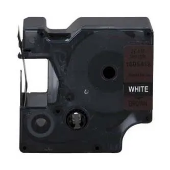 Dymo Rhino 1805418, 19mm x 5,5m, biela tlač/hnedý podklad, originálna páska