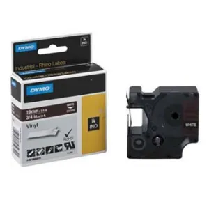 Dymo Rhino 1805418, 19mm x 5,5m, biela tlač/hnedý podklad, originálna páska