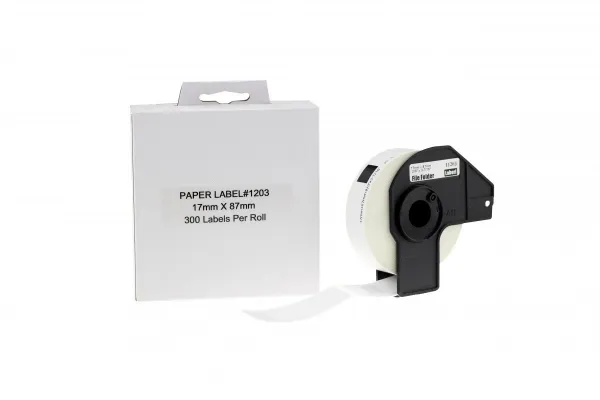 Brother DK-11203, 17mm x 87mm, kompatibilná role etikiet, 300 etiket