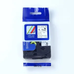 Kompatibilná páska s Brother HSe-221, 8,8mm x 1,5m, čierna tlač / biely podklad