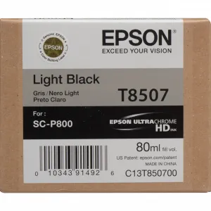 Epson T8507 C13T850700 svetlo čierná (light black) originálna cartridge