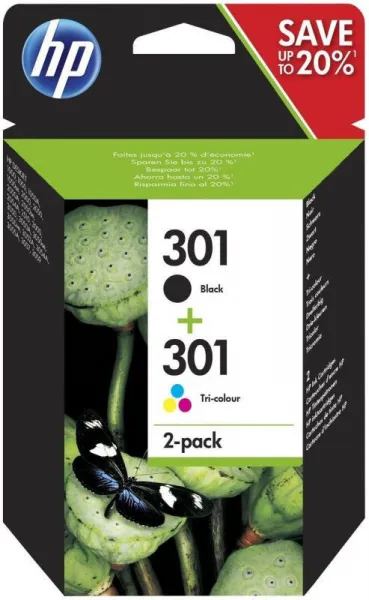 HP 301 N9J72AE čierna/farebná (black/color) originálna cartridge