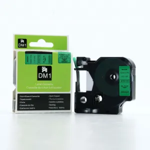 Dymo originál páska do tlačiarne štítkov, Dymo, 45019, S0720590, čierny tlač/zelený podklad, 7m, 12mm, D1 45019
