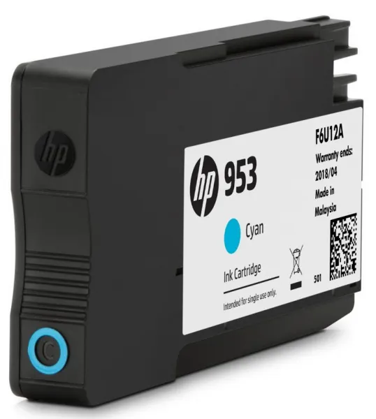 HP 953 F6U12AE azúrová (cyan) originálna cartridge