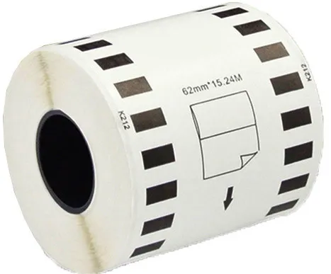 Brother DK-22212, 62mm x 15,24m, plastové, biele, kompatibilné pásky