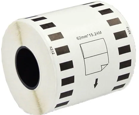 Brother DK-22212, 62mm x 15,24m, plastové, biele, kompatibilné pásky