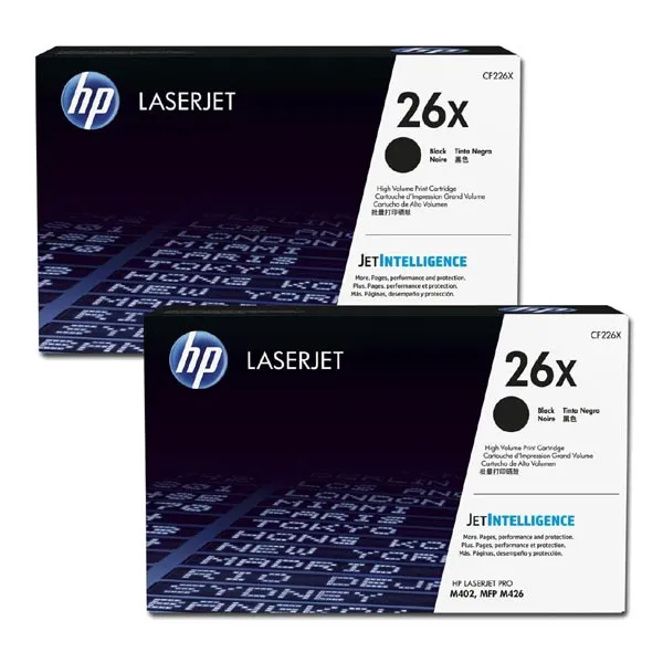 Hewlett-Packard HP originál toner CF226XD, HP 26X, black, 18000 (2x9000)str., high capacity, dual pack, 2x930g CF226XD