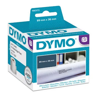 Dymo 1983172, 89mm x 36mm, biele veľké papierové štítky