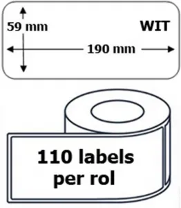 Dymo 99019, 59mm x 190mm, kompatibilná role etikiet