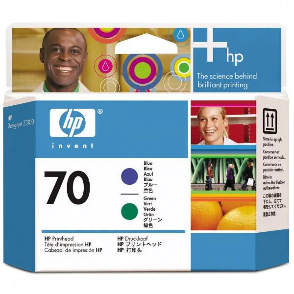 Hewlett-Packard HP originál tlačová hlava C9408A, HP 70, blue/green C9408A