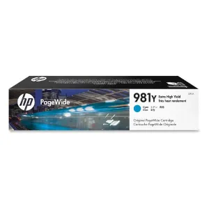 Hewlett-Packard HP originál ink L0R13A, HP 981Y, cyan, 16000str., 185ml, extra high capacity L0R13A