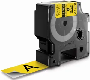 Dymo Rhino 1734525, S0773850, 24mm x 3,5m čierný druk / žltý podklad , originálna páska