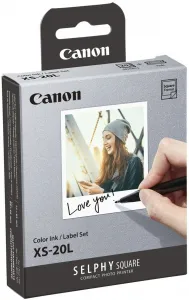 Canon XS-20L 4119C002, 20 ks, samolepiaci fotopapier + atramentová fólia, termosublimačný, biely