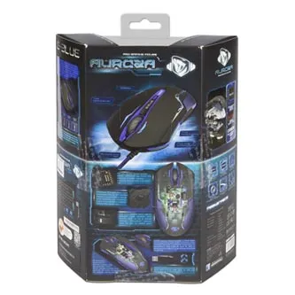 E-blue Myš Auroza EMS144BK, 3500DPI, optická, 6tl., drátová USB, černá