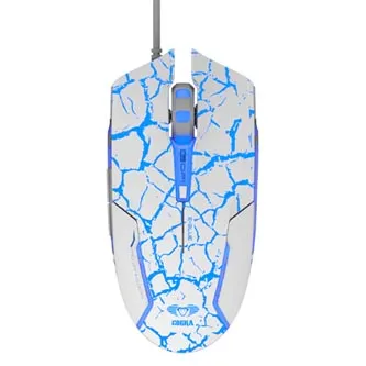 E-blue Myš Cobra EMS624WHCA-IU, 2500DPI, optická, 6tl., drátová USB, bílo-modrá, herní, e-box
