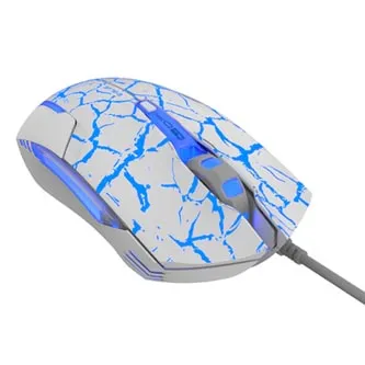 E-blue Myš Cobra EMS624WHCA-IU, 2500DPI, optická, 6tl., drátová USB, bílo-modrá, herní, e-box