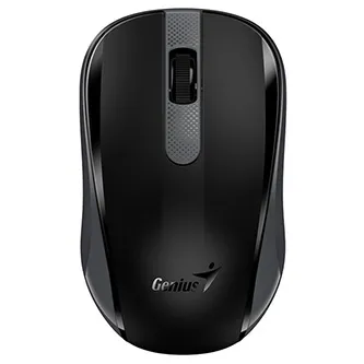 Genius Myš NX-8008S, 1200DPI, 2.4 [GHz], optická, 3tl., bezdrátová USB, černá-šedá, 1 ks AA