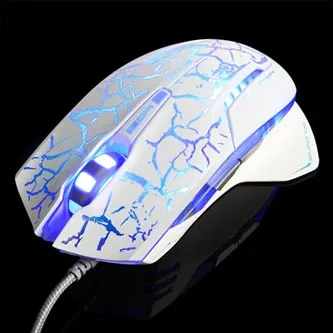 E-blue Myš Mazer Pro EMS600WHCA-IU, 2500DPI, optická, 6tl., drátová USB, bílo-modrá, herní, e-box