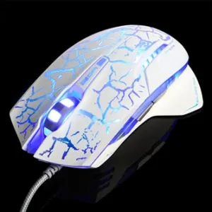E-blue Myš Mazer Pro EMS600WHCA-IU, 2500DPI, optická, 6tl., drátová USB, bílo-modrá, herní, e-box