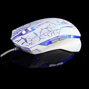 E-blue Myš Mazer Pro EMS600WHCA-IU, 2500DPI, optická, 6tl., drátová USB, bílo-modrá, herní, e-box