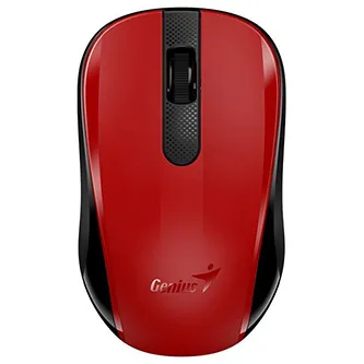 Genius Myš NX-8008S, 1200DPI, 2.4 [GHz], optická, 3tl., bezdrátová USB, červená, 1 ks AA