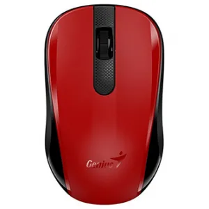 Genius Myš NX-8008S, 1200DPI, 2.4 [GHz], optická, 3tl., bezdrátová USB, červená, 1 ks AA