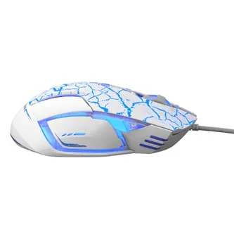 E-blue Myš Mazer Pro EMS600WHCA-IU, 2500DPI, optická, 6tl., drátová USB, bílo-modrá, herní, e-box