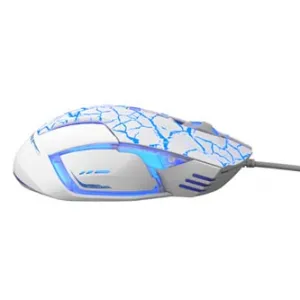 E-blue Myš Mazer Pro EMS600WHCA-IU, 2500DPI, optická, 6tl., drátová USB, bílo-modrá, herní, e-box