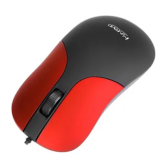 Marvo Myš DMS002RD, 1200DPI, optika, 3tl., drátová USB, černo- červená, kancelářská