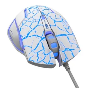 E-blue Myš Mazer Pro EMS600WHCA-IU, 2500DPI, optická, 6tl., drátová USB, bílo-modrá, herní, e-box