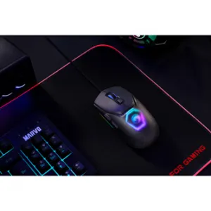 Marvo Myš FIT LITE G1 FIT LITE G1 GY, 12000DPI, optika, 7tl., drátová USB, šedá, herní, RGB podsvícení