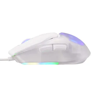 Marvo Myš FIT LITE G1 FIT LITE G1 WH, 12000DPI, optika, 7tl., drátová USB, bílá, herní, RGB podsvícení