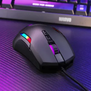 Marvo Myš G945 G945 PRO, 10000DPI, optika, 9tl., drátová USB, černá, herní, RGB podsvícení
