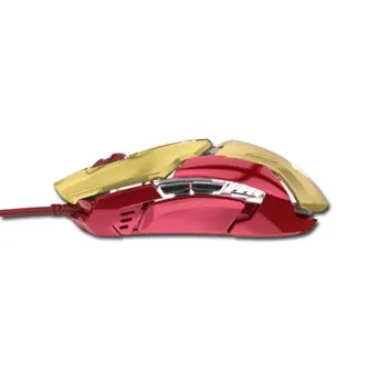 E-blue Myš IRON MAN ARMOR EMS610 EMS610GOAA-EU, 4000DPI, optická, 6tl., drátová USB, zlatá