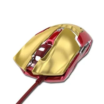 E-blue Myš IRON MAN ARMOR EMS610 EMS610GOAA-EU, 4000DPI, optická, 6tl., drátová USB, zlatá