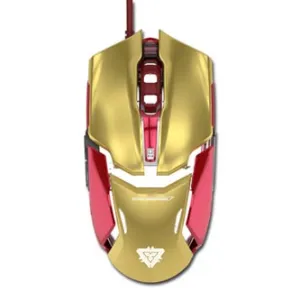 E-blue Myš IRON MAN ARMOR EMS610 EMS610GOAA-EU, 4000DPI, optická, 6tl., drátová USB, zlatá
