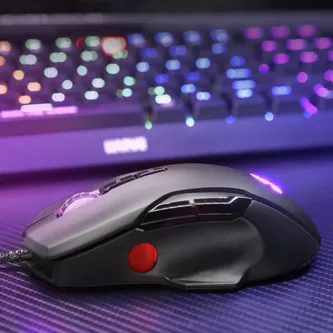 Marvo Myš G945 G945 PRO, 10000DPI, optika, 9tl., drátová USB, černá, herní, RGB podsvícení
