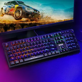 Marvo KG954 EN, klávesnice US, herní, mechanická typ drátová (USB), černá, ano, podsvícená