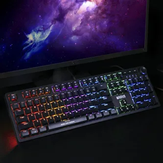 Marvo KG954 EN, klávesnice US, herní, mechanická typ drátová (USB), černá, ano, podsvícená