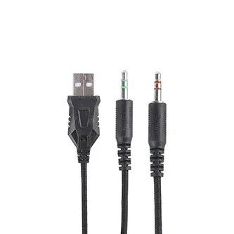 Marvo HG8958, sluchátka s mikrofonem, ovládání hlasitosti, černá, herní, 3.5 mm jack + rozdvojka + USB