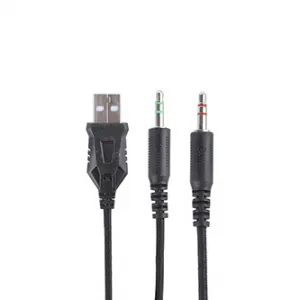 Marvo HG8958, sluchátka s mikrofonem, ovládání hlasitosti, černá, herní, 3.5 mm jack + rozdvojka + USB