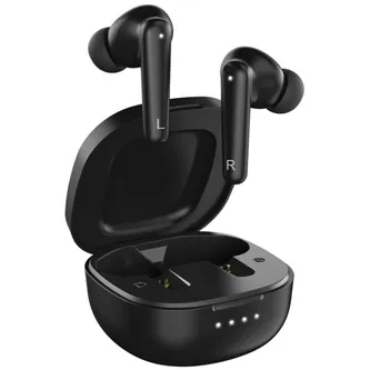 Genius HS-M910BT, mikrofon, přepínání skladeb, černá, 2.0, s nabíjecí krabičkou, sportovní typ USB-C