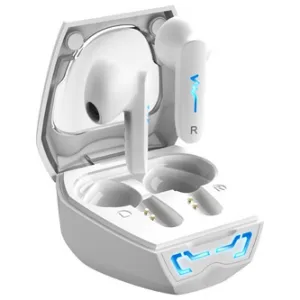 Genius HS-M920BT, mikrofon, přepínání skladeb, bílá, 2.0, s nabíjecí krabičkou, sportovní typ USB-C
