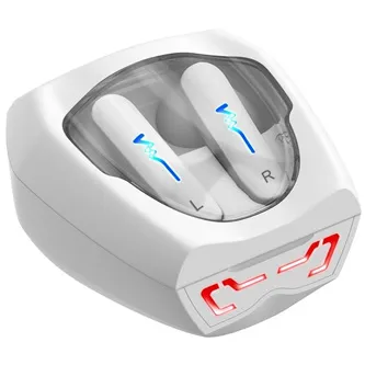 Genius HS-M920BT, mikrofon, přepínání skladeb, bílá, 2.0, s nabíjecí krabičkou, sportovní typ USB-C