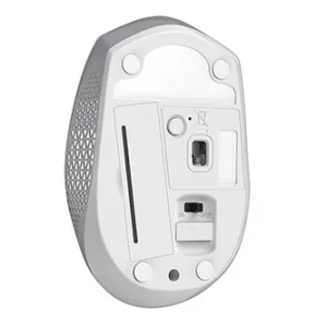 Genius Myš NX-8000S BT, 1200DPI, Bluetooth a 2,4GHz, optická, 3tl., bezdrátová, bílo-šedá, Blue-Eye senzor, symetrická