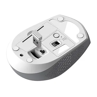 Genius Myš NX-8000S BT, 1200DPI, Bluetooth a 2,4GHz, optická, 3tl., bezdrátová, bílo-šedá, Blue-Eye senzor, symetrická