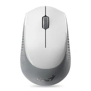 Genius Myš NX-8000S BT, 1200DPI, Bluetooth a 2,4GHz, optická, 3tl., bezdrátová, bílo-šedá, Blue-Eye senzor, symetrická